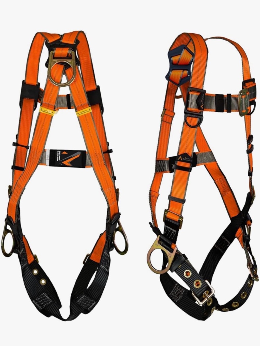 High-Visibility Orange Full Body Safety Harness